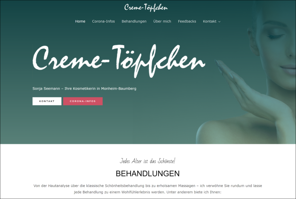 Creme-Töpfchen - Sonja Seemann - Kosmetik