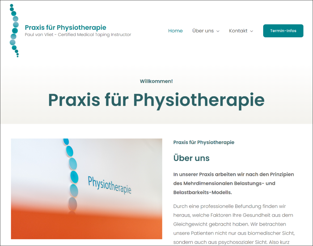 Praxis für Physiotherapie Paul van Vlieth